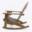 Chaise à bascule en bois d'acacia résistant aux intempéries et à bascule pour une détente en plein air