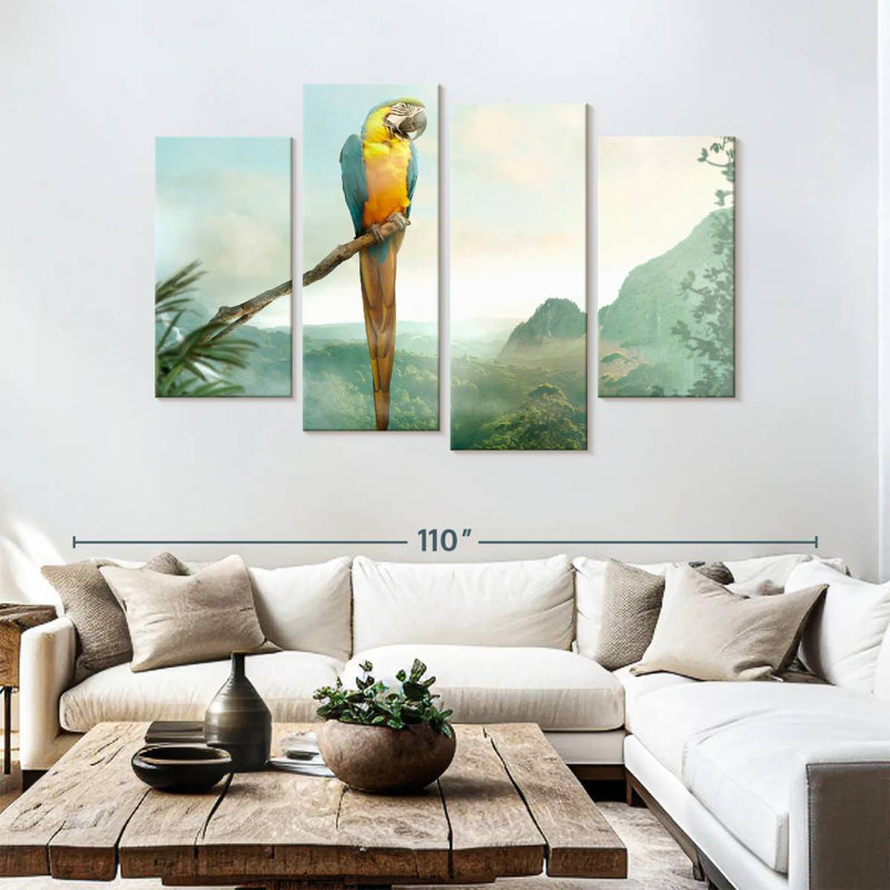 Brampt Blue And Gold Macaw, 54" H x 84" W