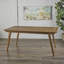Table de salle à manger d'extérieur en bois massif de 69 po