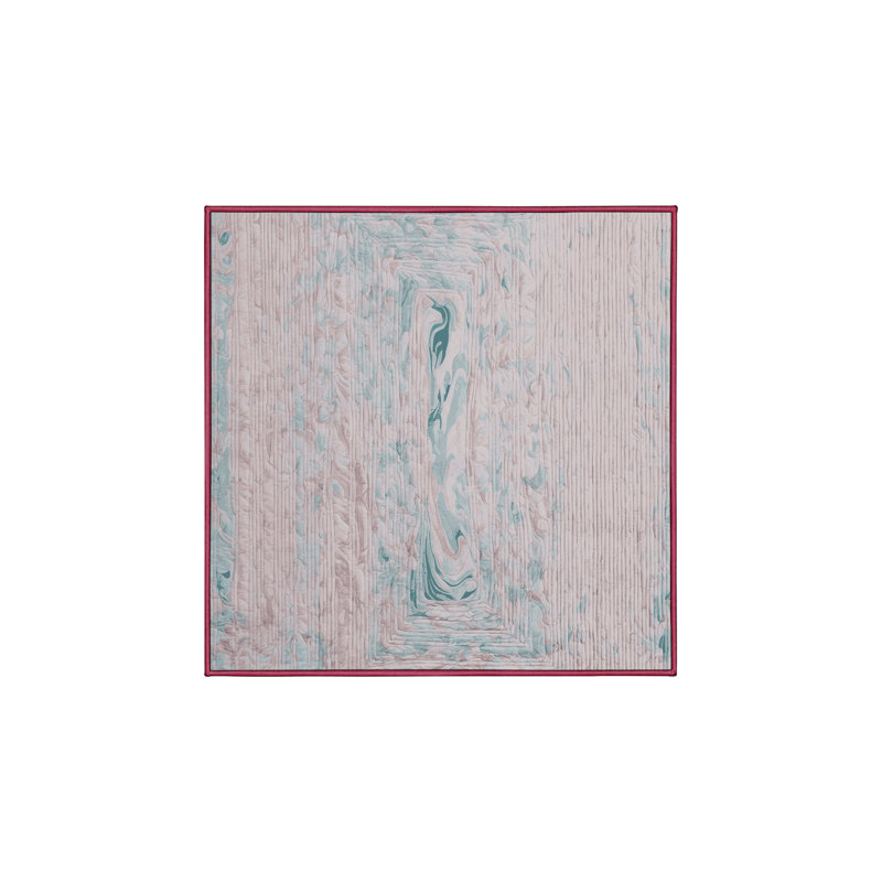 Machine Washable Beige Area Rug, Square 8'