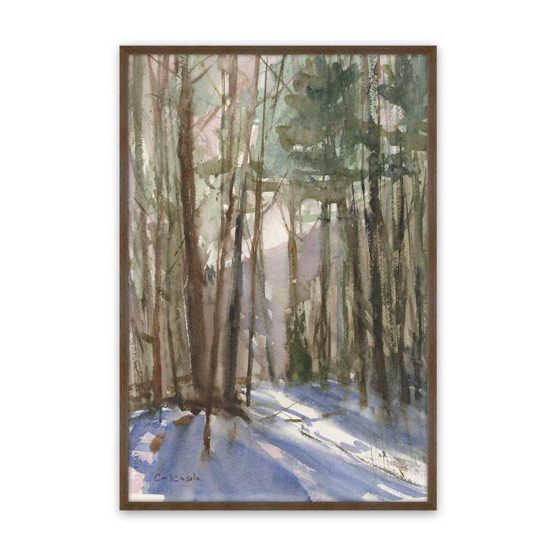 «Light Through the Trees» par Stephen Calcasola, reproduction d'art sur toile, H 48 po x l 36 po, Brun