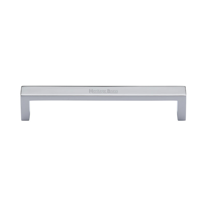 Heritage Brass Heritage Cabinet Pull Wide Metro Design, Polished Chrome, 19.2cm H x 2cm W x 20cm D