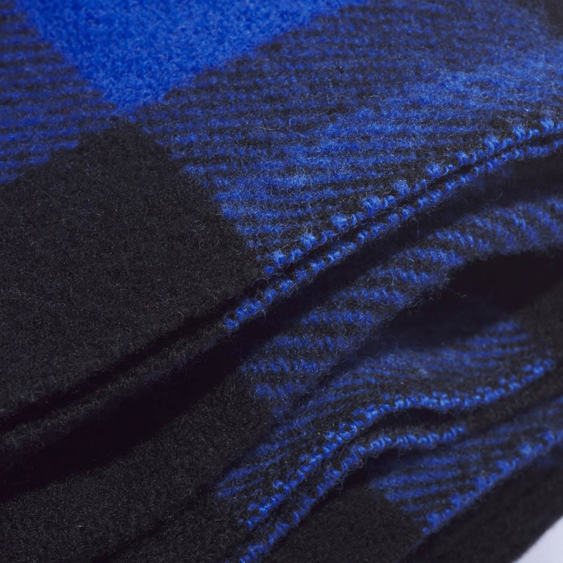 Jeté en laine Buffalo Check, Bleu