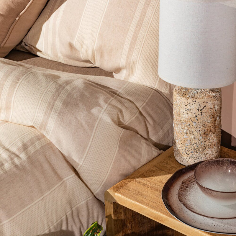 Striped Duvet Cover with Pillowcases