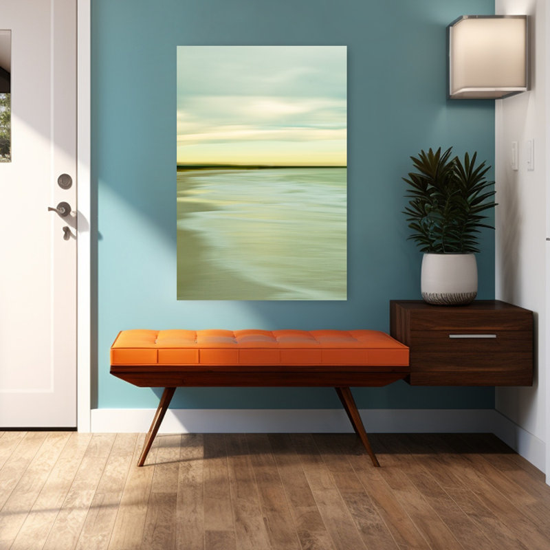 Art de paysage marin doux et paisible, H 48 po x l 32 po