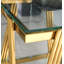 Table de bout carrée 20 pouces, table de bout moderne en acier inoxydable, table basse en verre trempé transparent double couche, table d'appoint avec rangement, pour le bureau à domicile-607160567
