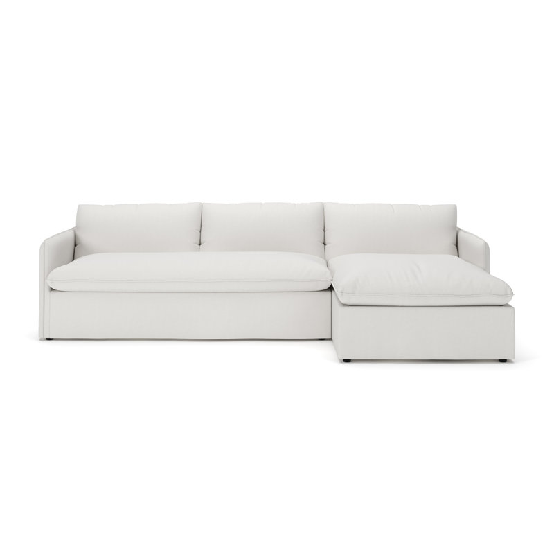 Bellatrix 2-Piece Slipcovered Sectional, Right Hand Facing, Macarena Beige