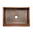 30" Hammered Copper Apron Front Single Basin Kitchen Sink