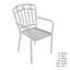 PINAROSA 76cm Bistro Table with 2 MAREDA Chairs Set