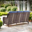 Prunier 9-Piece Outdoor Wicker Patio Conversation Set With Rectangle Fire Pit, 3-Seat Sofa, Ottomans, 4 Swivel Gliders And Side Table-571754242-571754243