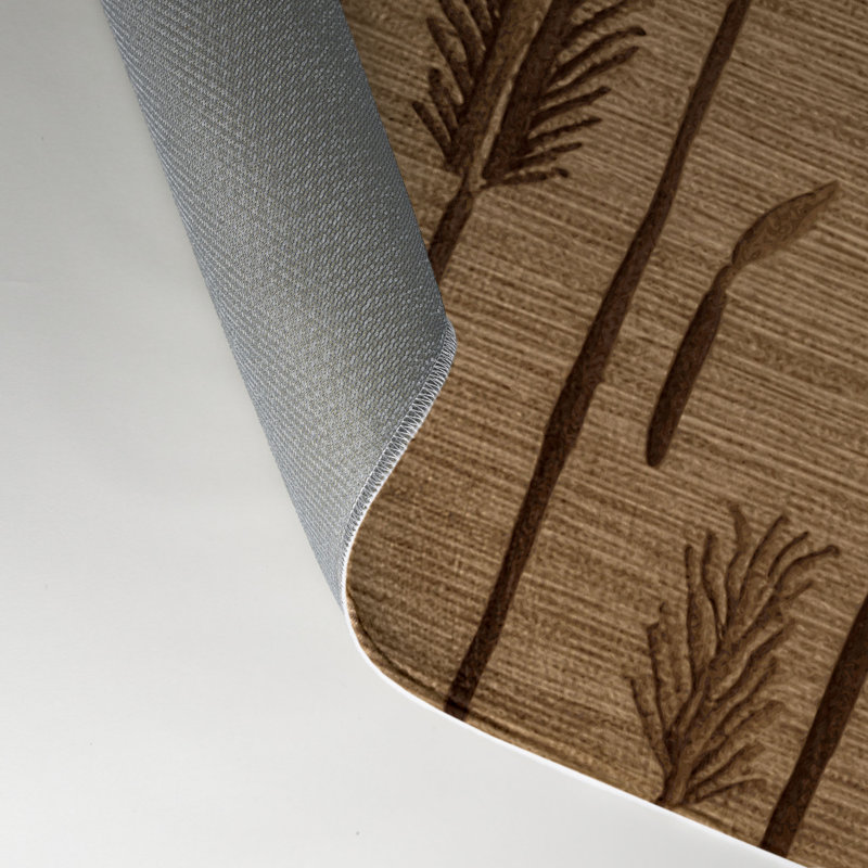 Tapis d'intérieur et d'extérieur brun Botanical, Rectangle 9 pi x 12 pi