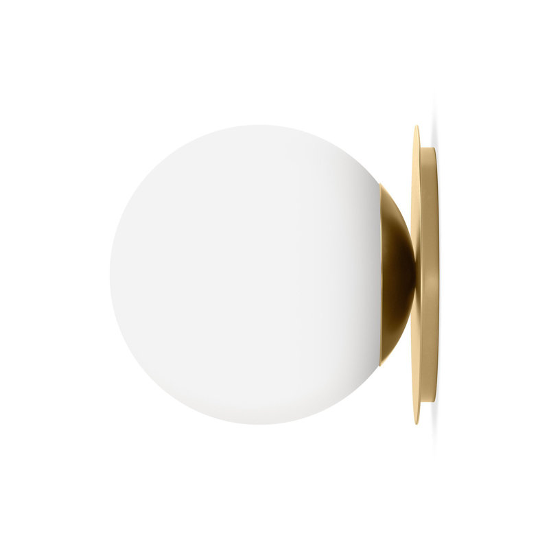 Pulsar 1 - Light Flush Mounted Sconce, 7.75" H x 7.75" W x 8.5" D, Burnished Brass