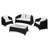 Beanna 4-Person Patio Conversation Set with Cushions – Modern Outdoor Seating with Special Rattan Wave Design & Extra-Comfort Cushions-16570567