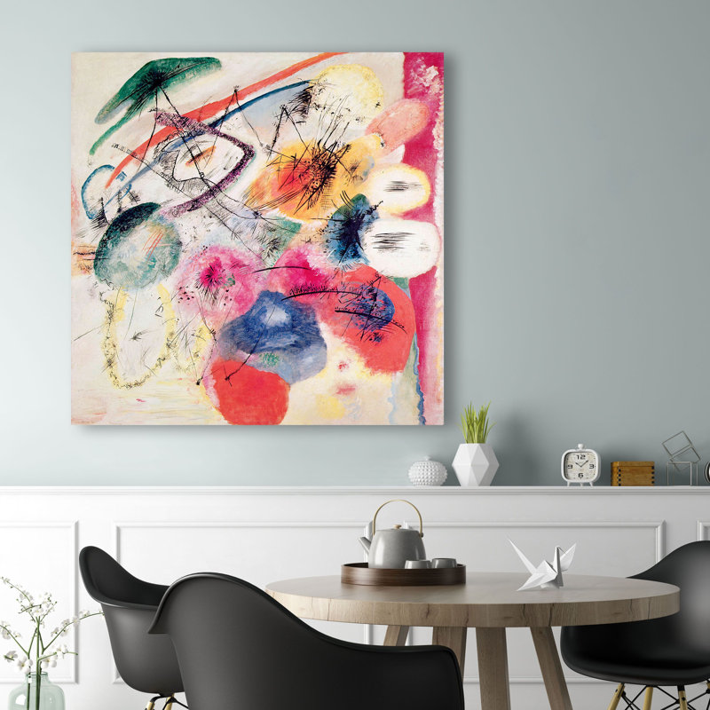 Black Lines by Wassily Kandinsky - Wrapped Canvas Art Prints, 90cm H x 90cm W x 4cm D