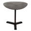 Table elliptique moderne avec détails en aluminium rouille et bronze brut pour le bureau à domicile