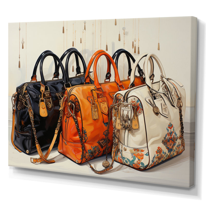 Minimalisme mode sac Envy I - mode art mural salon, H 12 po x l 20 po x P 1 po, Toile tendue