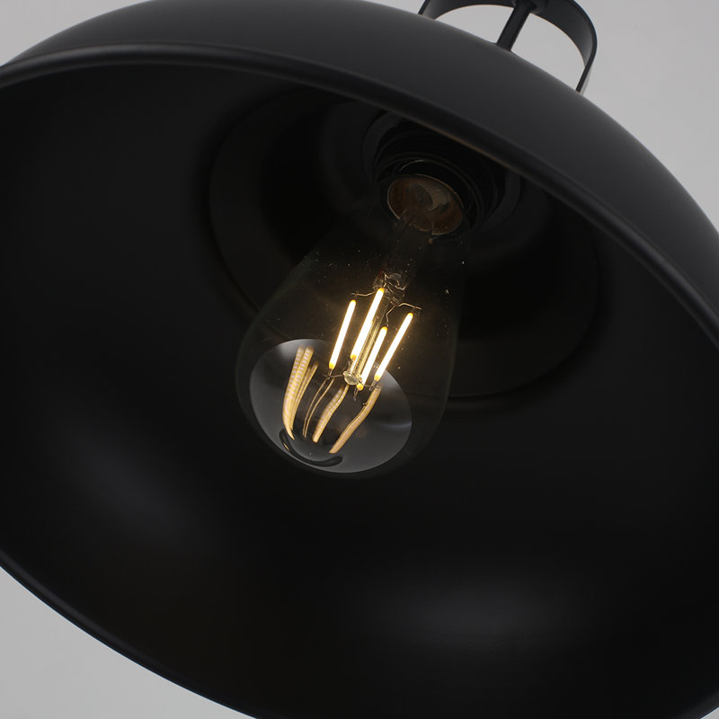 Black Pendant Lights Kitchen Island, 2 Pack Farmhouse Pendant Light Fixtures (11.41" W), Island Pendant Light for Kitchen, Dining Room, Bedroom