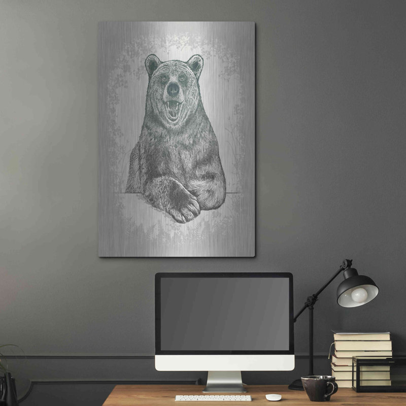 «Laughing Bear Gravure» par Rachel Caldwell, H 36 po x l 24 po
