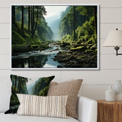«Mystic Wilderness Pine Forest In Canada V», reproduction sur toile