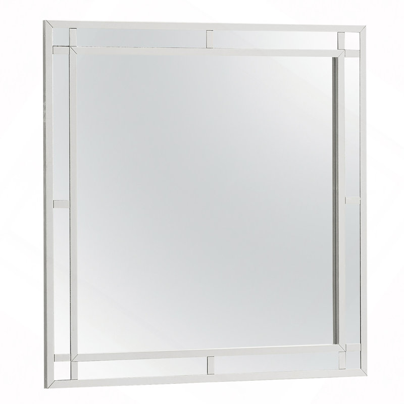 Miroir Madison, 38" H x 38" W, Champagne, Particle Board / Chipboard, Square