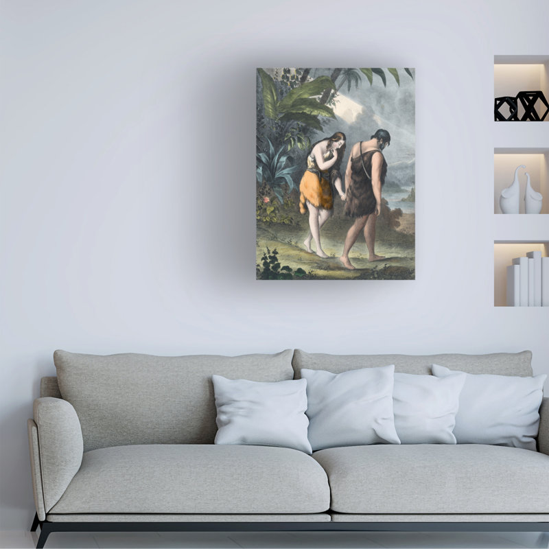 «Siegfried Detler Bendixen Adam and Eve Driven Out Of Paradise», art sur toile, H 19 po x l 14 po