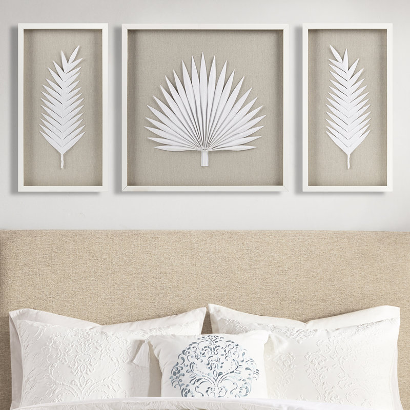 Papier de riz feuilles murales - 3 décorations d'intérieur faites à la main