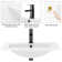 24" Rectangular Ceramic Undermount Bathroom Sink with Single Hole Faucet, Overflow