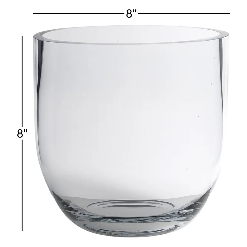 Josephine Handmade Glass Planter, 8" H x 8" W x 8" D