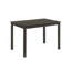 Ensemble de salle à manger 5 pièces en bois foncé / gris avec table rectangulaire et 4 chaises rembourrées en tissu à haut dossier pour un repas élégant
