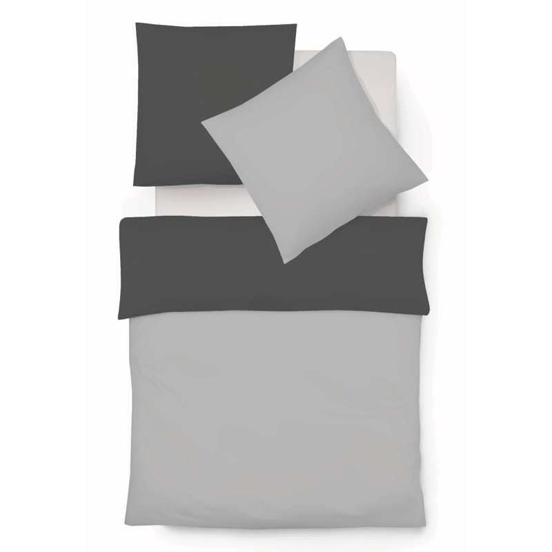 Duvet Cover Set, Grey Slate, Single - 1 Pillowcase (80 x 80 cm)