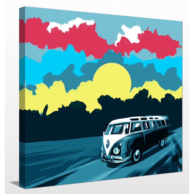 « rétro summer » par bekim mehovic, impression sur toile tendue, H 36 po x l 36 po x P 1,5 po
