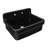 Whitehaus 30" Single Bowl Fireclay Kitchen or Utility Front Apron Sink with High Back Splash & Faucet Drilling-22761889