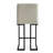 25" Counter Height Upholstered Bar Stools With Textured Fabric Seats And Black Metal Base-1595491125