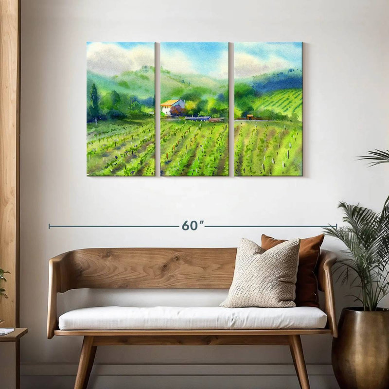 Alvord Vineyard Landscape, H 28 po x l 45 po