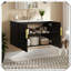 Meuble-lavabo vintage avec lavabo en céramique et 3 trous-918533686