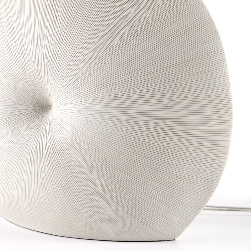 Busaba Table Lamp, Textured Matte White Ceramic