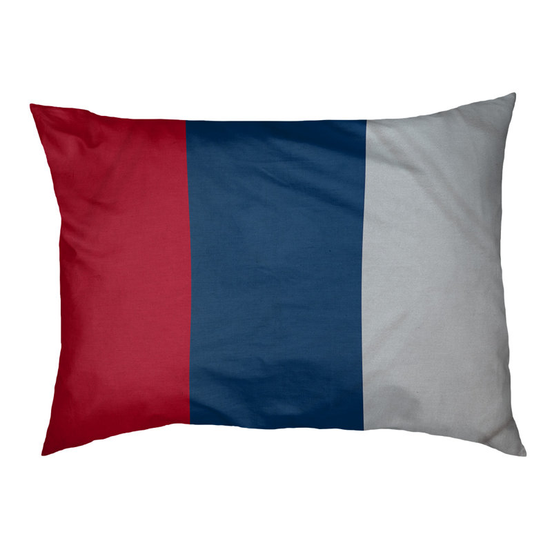 Coussin Los Angeles Anaheim, Grand (l 40 po x P 30 po x H 14 po), Rouge / bleu marine / argent