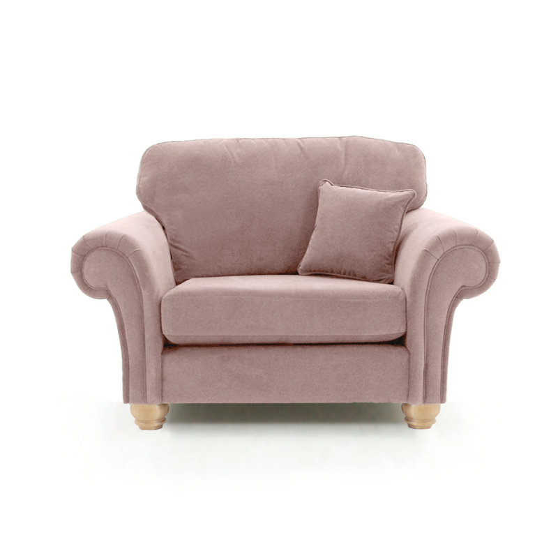 Foreston Velvet Armchair, Dusky Pink