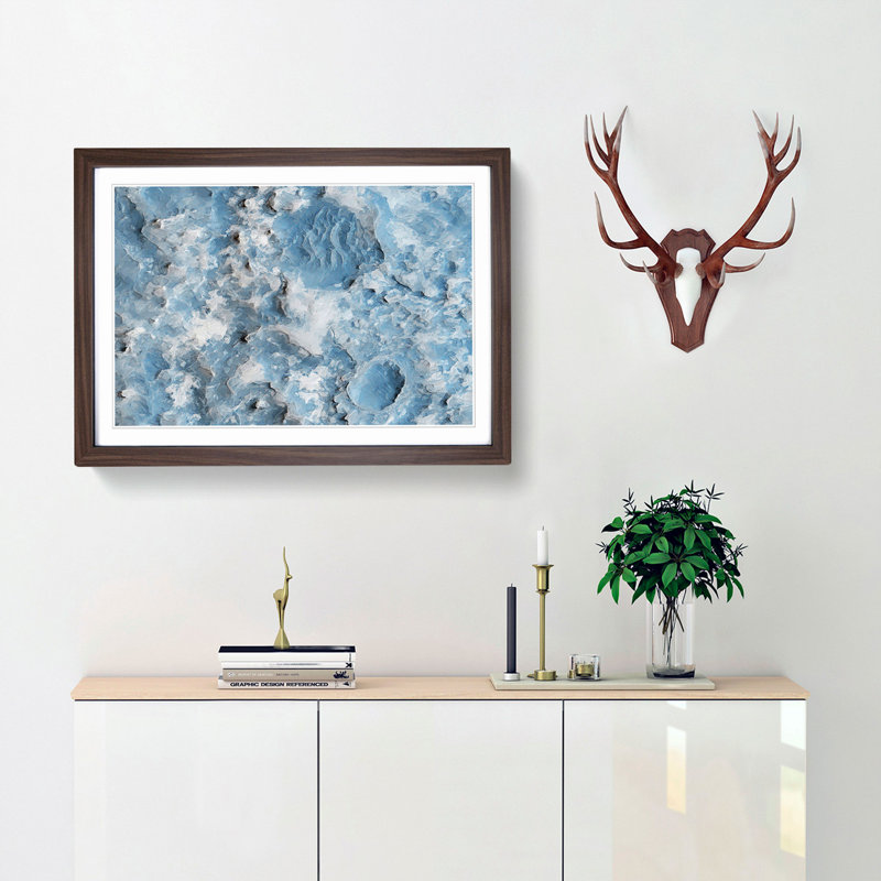 Out of Space Vol.42 in Abstract - Picture Frame Graphic Art Print, 48cm H x 65cm W x 2cm D, Walnut Framed