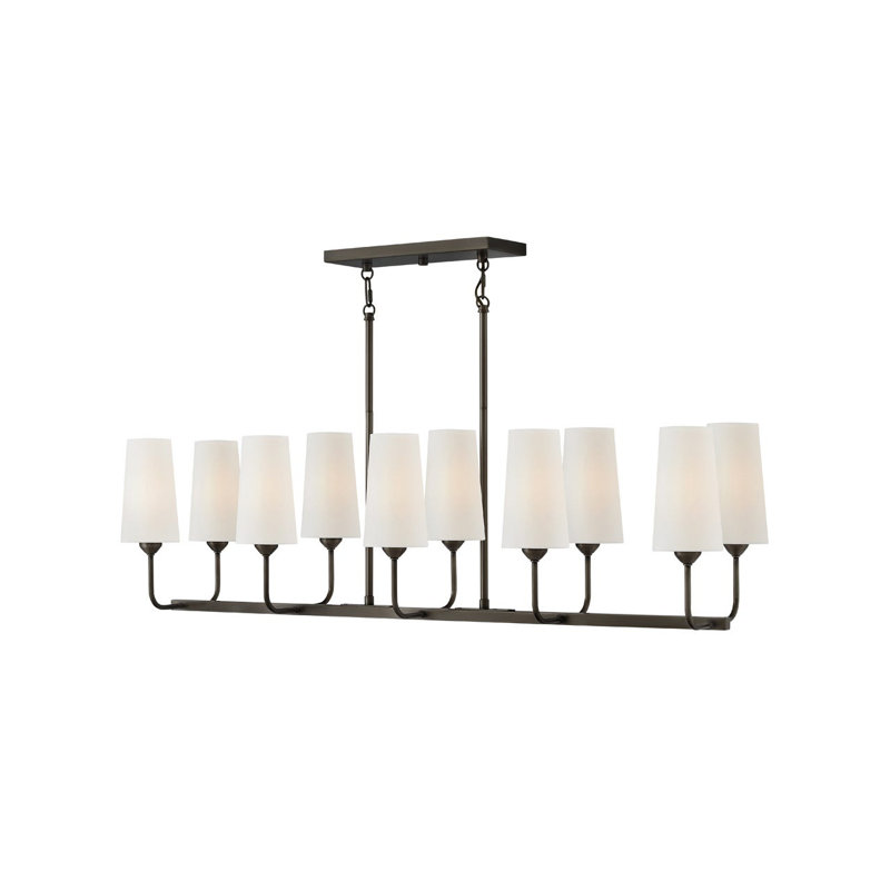 10-Light Chandelier, Black Oxide