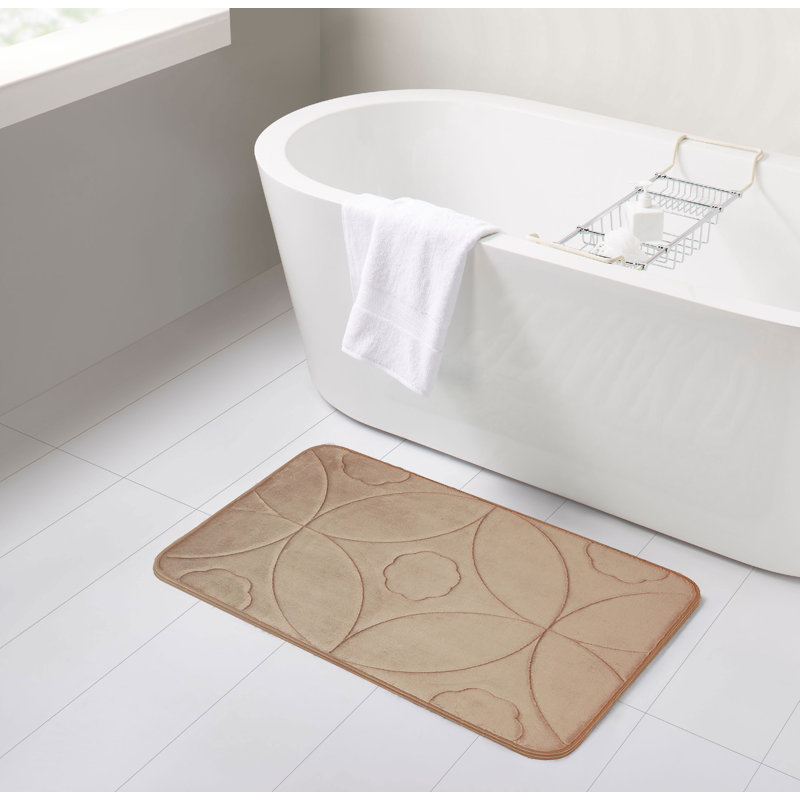 Tapis pour salle de bain , L 17 po x L 24 po, Taupe