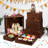 6-Piece Rustic Brown Wood Display Riser Set for Dessert Tables and Party Decor