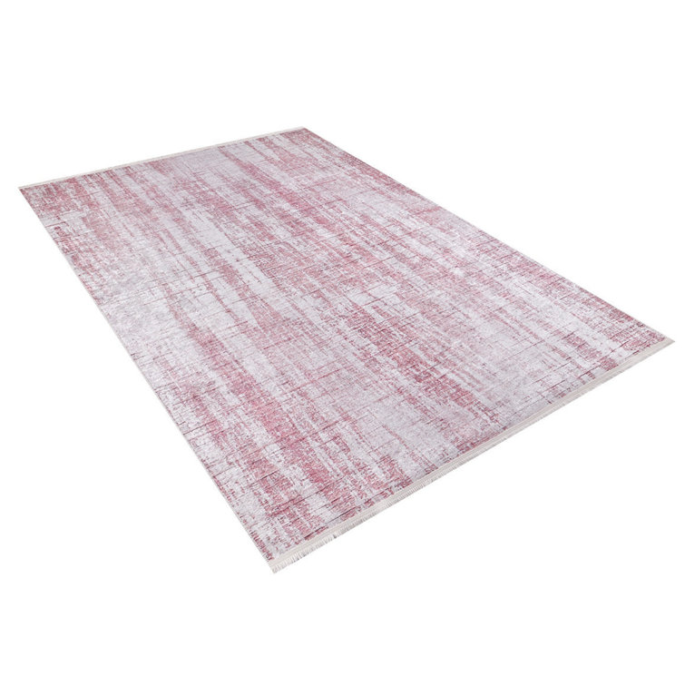 Williston Forge Auvianna Pink Modern Polyester Digital Print Area Rug ...