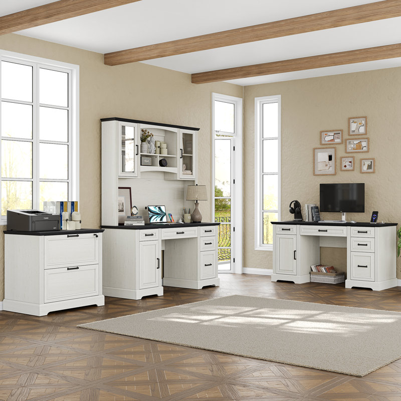 Ensemble de bureau 3 pièces Karlie, Brun
