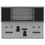  Tool Cabinet Set With Shelf 4 Pcs Black Powder-Coated Steel