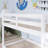 Wood Frame Twin Over Twin Size Bunk Bed With Ladder,Strengthened Slats-1101541975