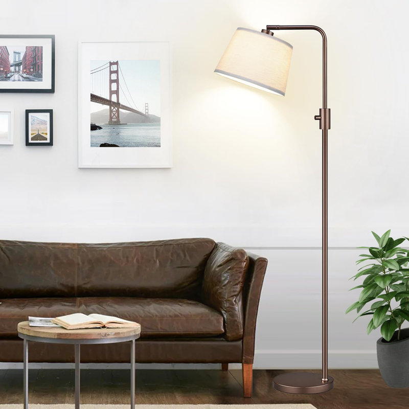 Lampe sur pied avec ampoule à DEL Edison 1000 lumens, Brun, Beige