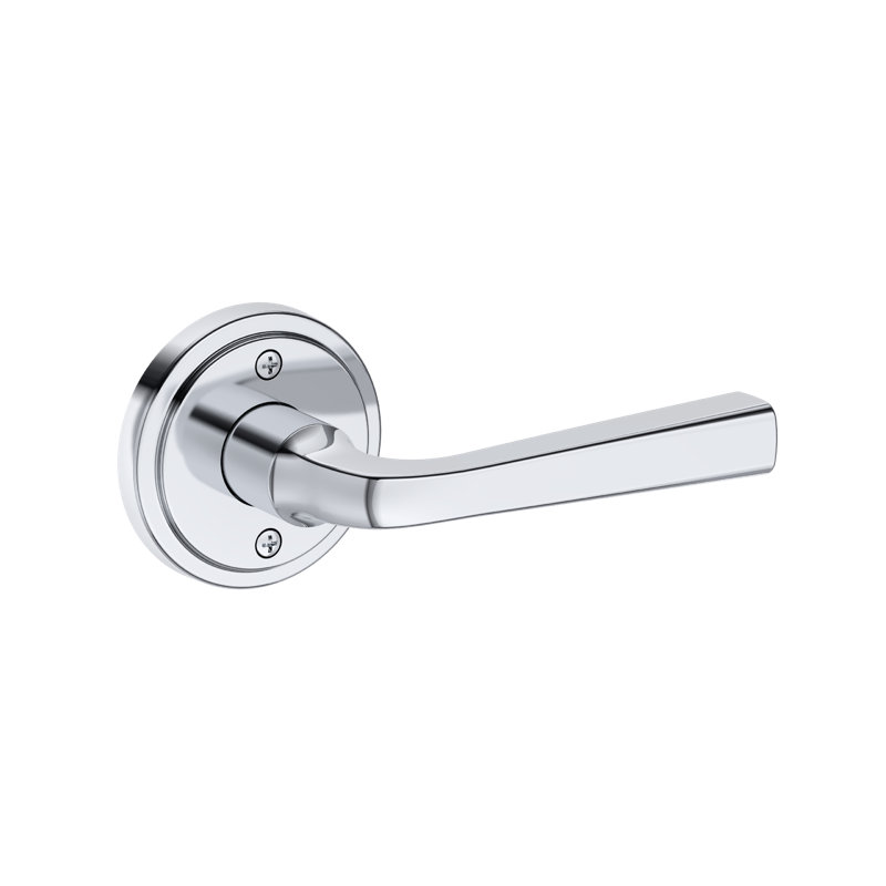 Kingvale Full Dummy Lever with Stepped Round Rose , Polished Chrome