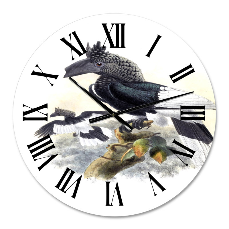 Vintage Australian Birds XVI - Traditional wall clock, Small
