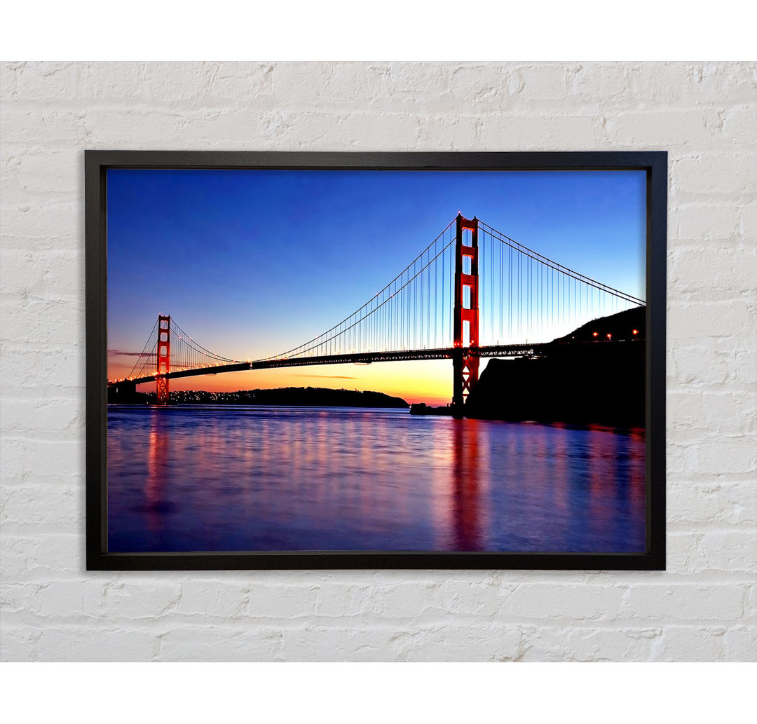 San Francisco Golden Gate Bridge Sonnenaufgang - Einzelner Bilderrahmen Kunstdrucke auf Leinwand